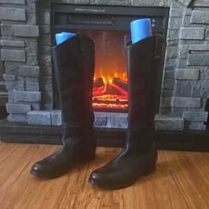 Frye Black Knee High Boots Lug Soul 9.5